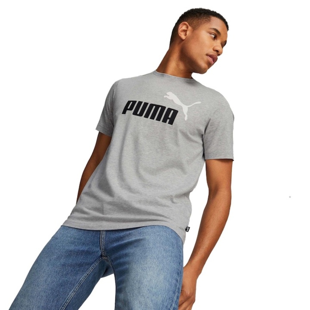 NWOT Puma Logo Print Crew-Neck T-shirt, Grey